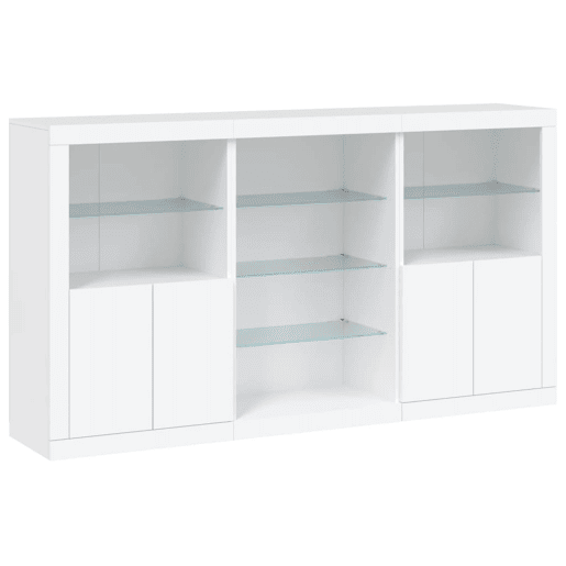 Aparador - Bufete - Móvei de apoio com luzes LED 181,5x37x100 cm branco pt1921