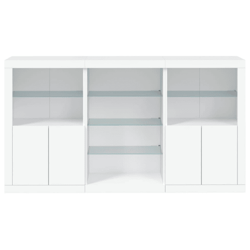 Aparador - Bufete - Móvei de apoio com luzes LED 181,5x37x100 cm branco pt1921
