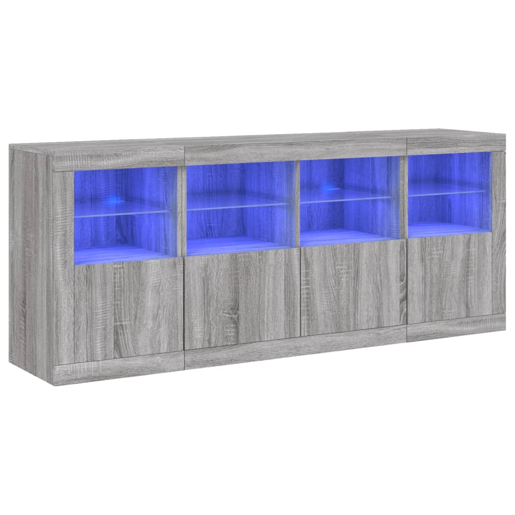 Aparador - Mueble de almacenamiento 163 Roble/ Gris