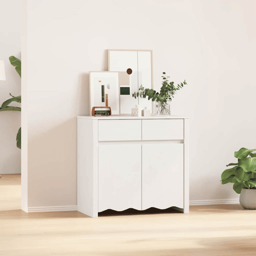 Bufete - Móvei de apoio Drammen Branco 79 x 43 x 75,5 cm Madeira de pinho maciça pt4042