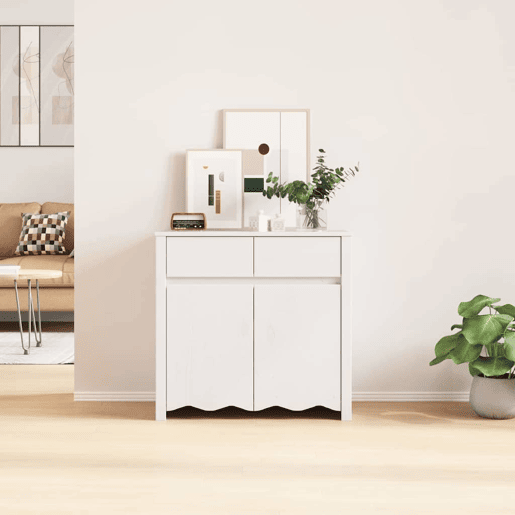 Bufete - Móvei de apoio Drammen Branco 79 x 43 x 75,5 cm Madeira de pinho maciça pt4042