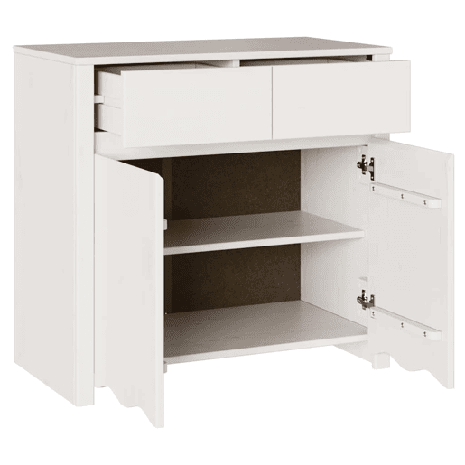 Bufete - Móvei de apoio Drammen Branco 79 x 43 x 75,5 cm Madeira de pinho maciça pt4042