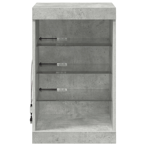 Aparador - Bufete - Móvei de apoio com luzes LED 41x37x67 cm cinzento cimento pt1961