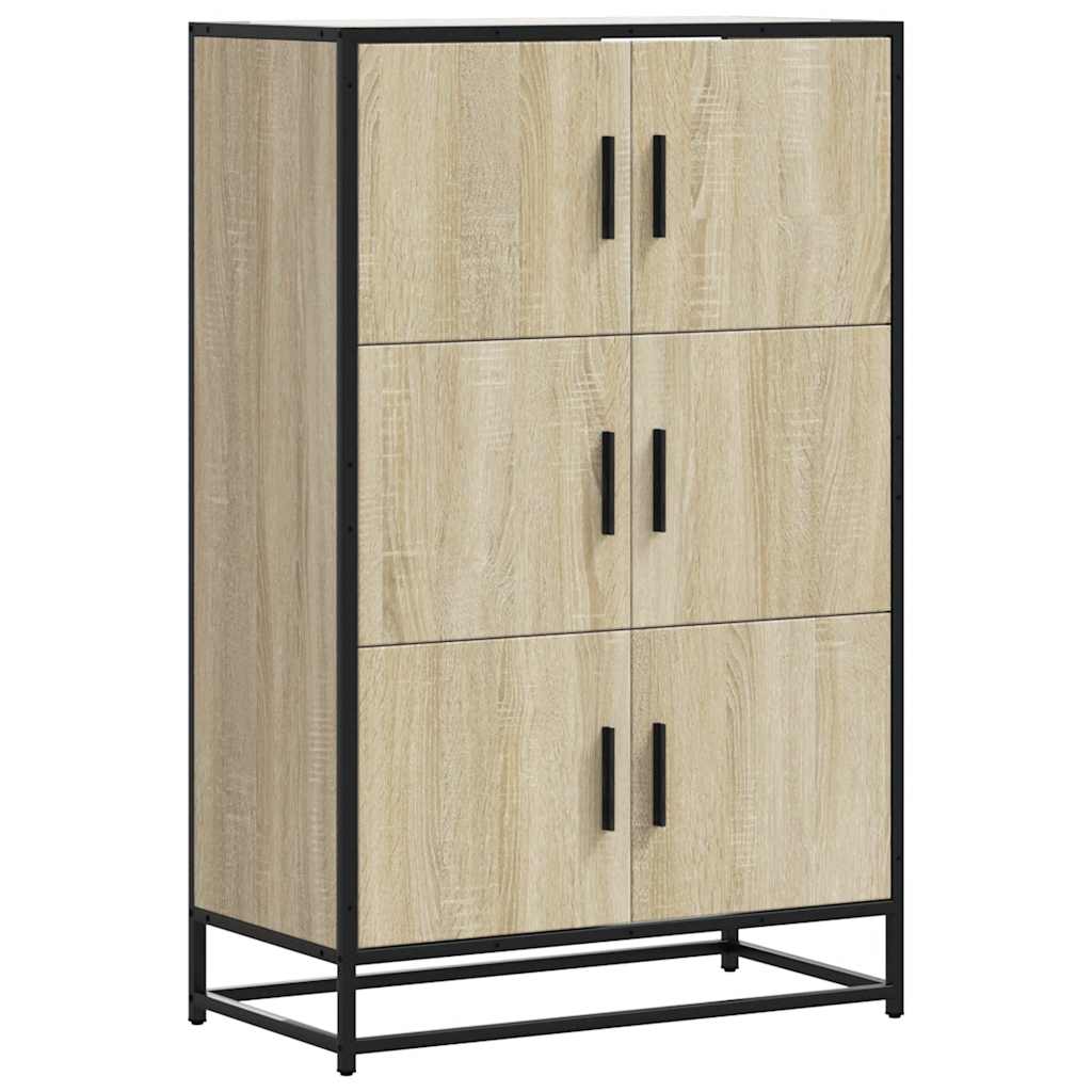 Aparador alto - Mueble de almacenamiento 68 Madera Clara