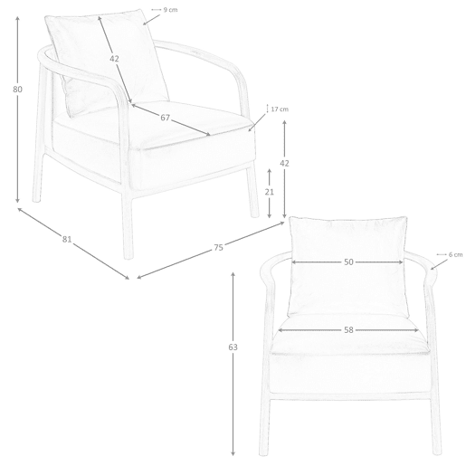 Poltrona de couro preto Angel Cerdá modelo 5178 pés nogueira 75 x 81 x 80 cm Poltrona de couro preto Angel Cerdá modelo 5178 pés nogueira 75 x 81 x 80 cm