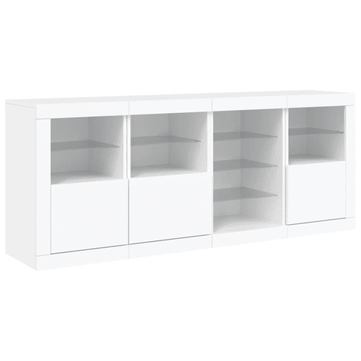 Aparador - Bufete - Móvei de apoio com luzes LED 164x37x67 cm branco pt1919