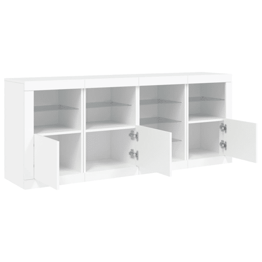 Aparador - Bufete - Móvei de apoio com luzes LED 164x37x67 cm branco pt1919