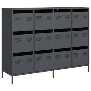 Aparador - Bufete - Móvei de apoio 135x39x103,5 cm aço laminado a frio antracite pt2262