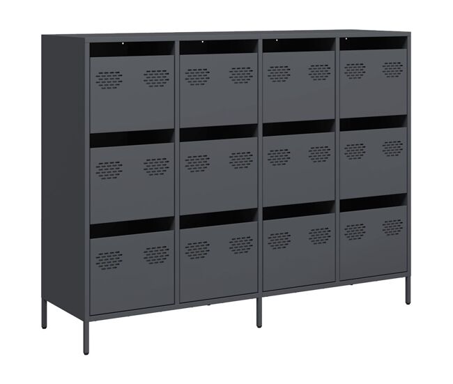 Aparador - mueble de almacenamiento de acero laminado en frío antracita 135x39x103,5 cm es2262