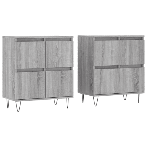 Aparadores - Bufetes - Móveis de apoio 2 pcs derivados de madeira cinzento sonoma pt5134