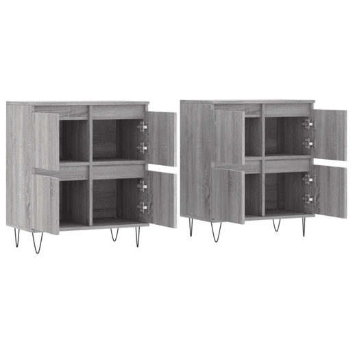 Aparadores - Bufetes - Móveis de apoio 2 pcs derivados de madeira cinzento sonoma pt5134