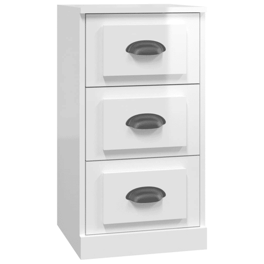 Aparador - Bufete - Móvei de apoio 36x35,5x67,5 cm derivados de madeira branco brilhante pt4215