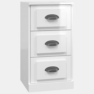 Aparador - Bufete - Móvei de apoio 36x35,5x67,5 cm derivados de madeira branco brilhante pt4215