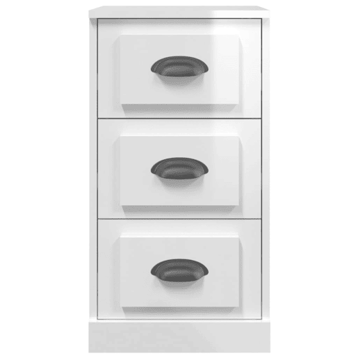 Aparador - Bufete - Móvei de apoio 36x35,5x67,5 cm derivados de madeira branco brilhante pt4215