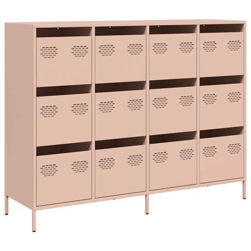 Aparador - Bufete - Móvei de apoio 135x39x103,5 cm aço laminado a frio rosa pt2308