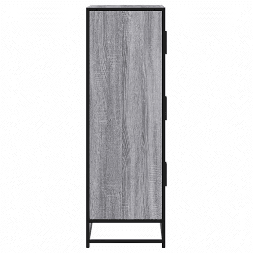 Armário alto - Bufete - Móvel de apoio 68x35x106,5 cm madeira e metal cinza sonoma pt1433