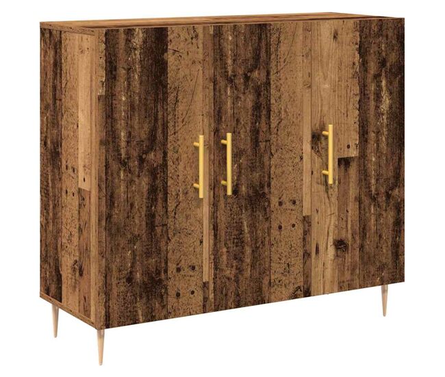 Aparador - mueble de almacenamiento madera vieja 90 x 34 x 80 cm madera de ingeniería es4733