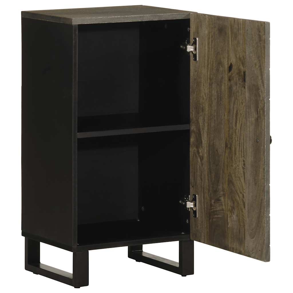 Aparador - mueble de almacenamiento negro 40x33x75 cm madera maciza mango es4792