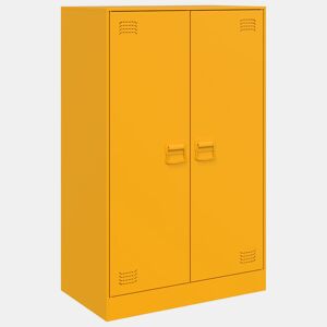 Aparador - Bufete - Móvei de apoio 67x39x107 cm aço amarelo mostarda pt2180