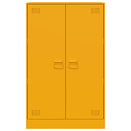 Aparador - Bufete - Móvei de apoio 67x39x107 cm aço amarelo mostarda pt2180