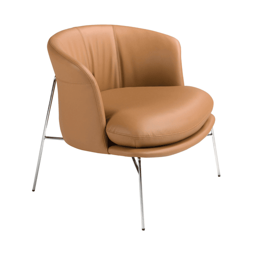Poltrona em couro sintético castanho modelo 5192 Angel Cerdá