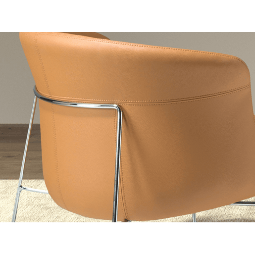 Poltrona em couro sintético castanho modelo 5192 Angel Cerdá