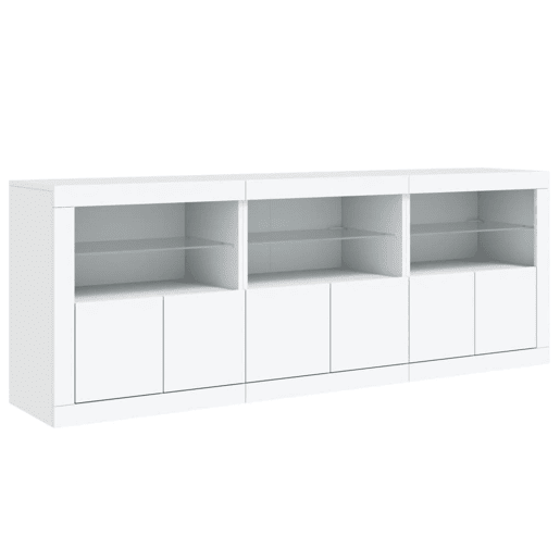 Aparador - Bufete - Móvei de apoio com luzes LED 181,5x37x67 cm branco pt1922
