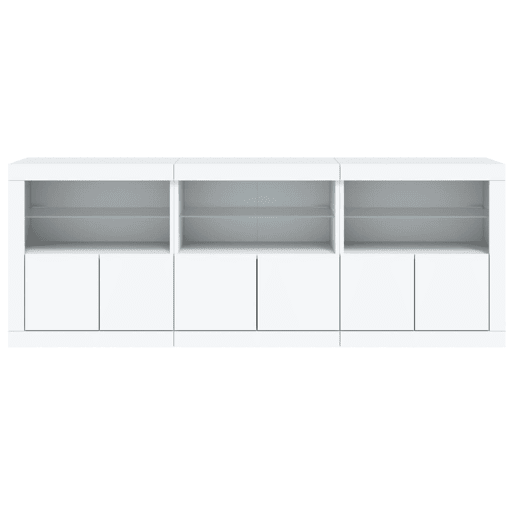 Aparador - Bufete - Móvei de apoio com luzes LED 181,5x37x67 cm branco pt1922