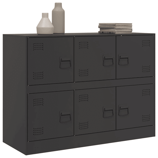 Aparador - Bufete - Móvei de apoio 99x39x73 cm aço preto pt2357