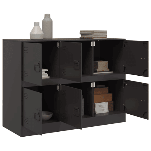 Aparador - Bufete - Móvei de apoio 99x39x73 cm aço preto pt2357