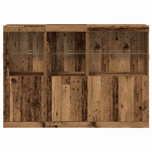 Aparador - Bufete - Móvei de apoio LED Madeira antiga 142,5 x 37 x 100 cm pt4147