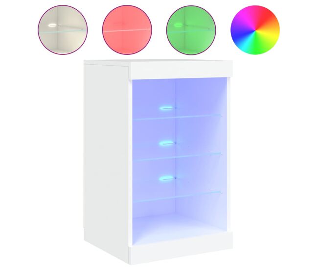 Aparador - mueble de almacenamiento con luces led blanco 41x37x67 cm es1931