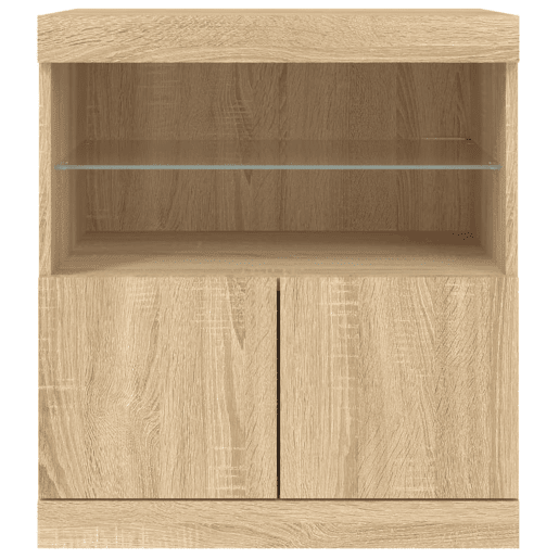 Aparador - Bufete - Móvei de apoio com luzes LED 60x37x67 cm carvalho sonoma pt2085