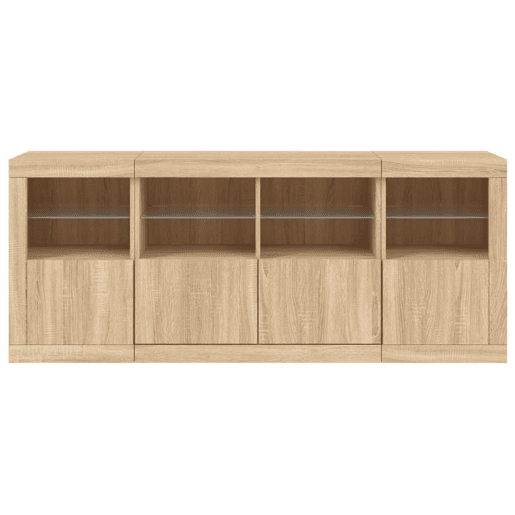 Aparador - Bufete - Móvei de apoio com luzes LED 163x37x67 cm carvalho sonoma pt2067