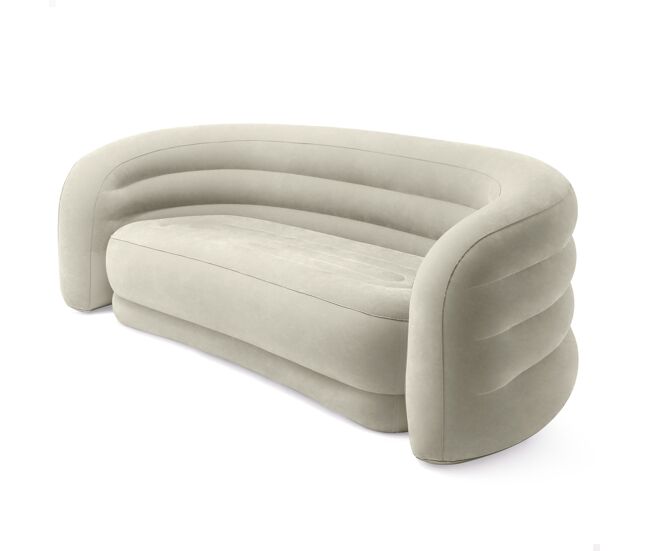 Sofá hinchable intex curvo beige 229x109x81 cm