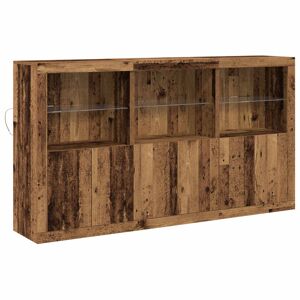 Aparador - Bufete - Móvei de apoio LED Madeira antiga 181,5 x 37 x 100 cm pt4154