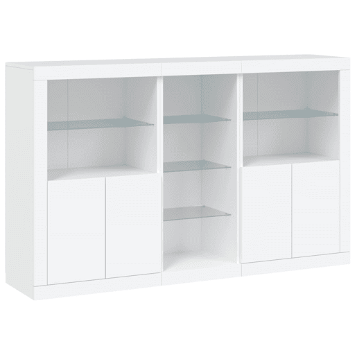 Aparador - Bufete - Móvei de apoio com luzes LED 162x37x100 cm branco pt1915