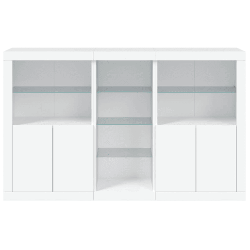 Aparador - Bufete - Móvei de apoio com luzes LED 162x37x100 cm branco pt1915