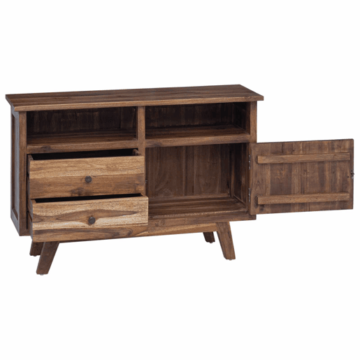 Bufete - Móvei de apoio Natural 100 x 30 x 68 cm Madeira de Teca Sólida pt4783