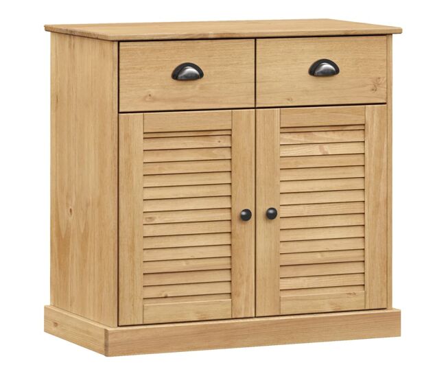 Aparador - mueble de almacenamiento con cajones madera maciza pino 78x40x75 cm es1842