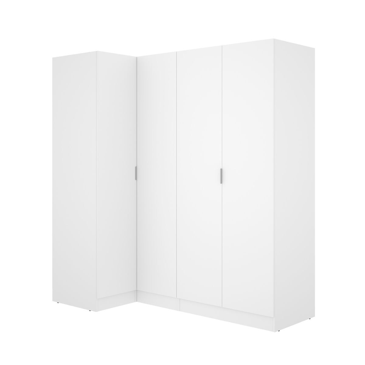Armario esquinero essen 4 puertas batientes blanco 184x173,5x90,5 cm