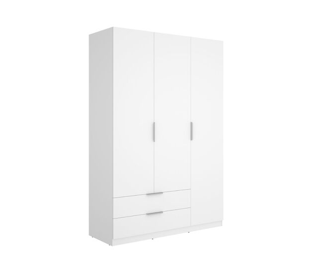 Armario emax 3 puertas con 2 cajones blanco 203,5x136,6x51,4 cm