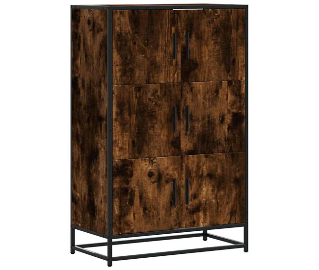 Aparador alto - mueble de almacenamiento madera de ingeniería y metal 68x35x106,5 cm es1428