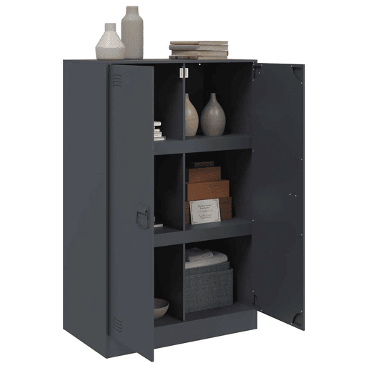 Aparador - Bufete - Móvei de apoio 67x39x107 cm aço antracite pt2196
