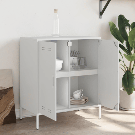 Aparador - Bufete - Móvei de apoio 68x39x79 cm aço branco pt2231