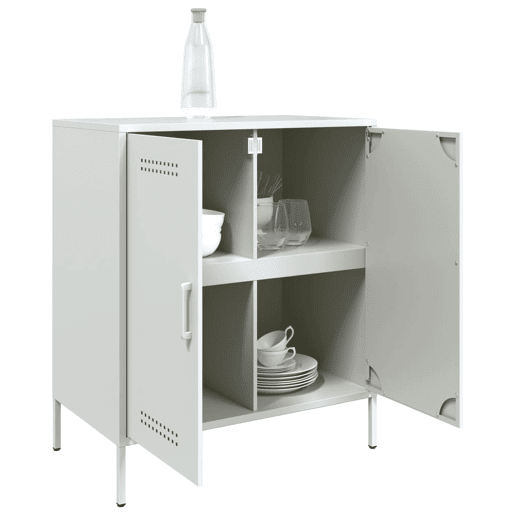 Aparador - Bufete - Móvei de apoio 68x39x79 cm aço branco pt2231