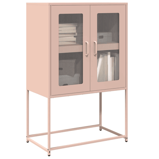 Aparador - Bufete - Móvei de apoio alto 68x39x107 cm aço rosa pt2377