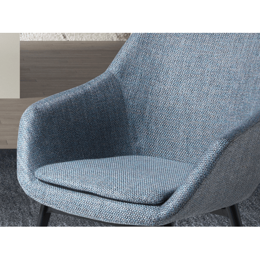 Cadeira estofada azul acinzentado marmorizado Angel Cerdá