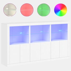 Aparador - Bufete - Móvei de apoio com luzes LED 181,5x37x100 cm branco pt1920