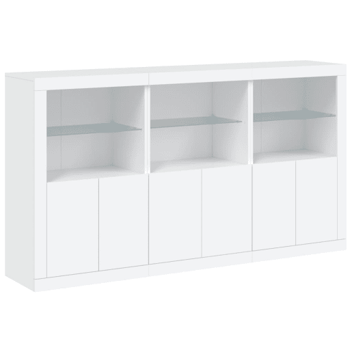 Aparador - Bufete - Móvei de apoio com luzes LED 181,5x37x100 cm branco pt1920